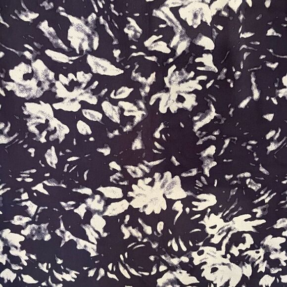 Tory Burch 100% Silk Shift Dress Navy Blue Floral Size 10 - Picture 5 of 7